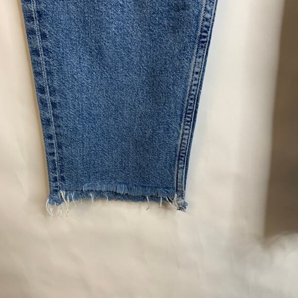 "Girls Bite Back" H&M Jeans Sz 6 Distressed Straight Leg Raw Hem - Picture 10 of 10